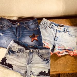 3 Jordache Kids size 14 denim shorts
